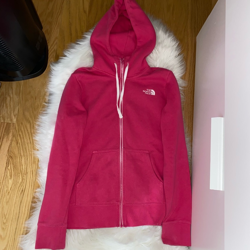 Pink north face sweater
